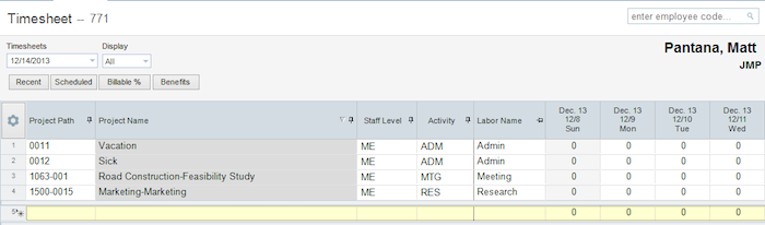 Timesheet